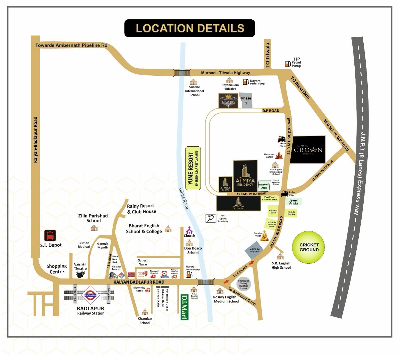 Atmiya Crown Location Map